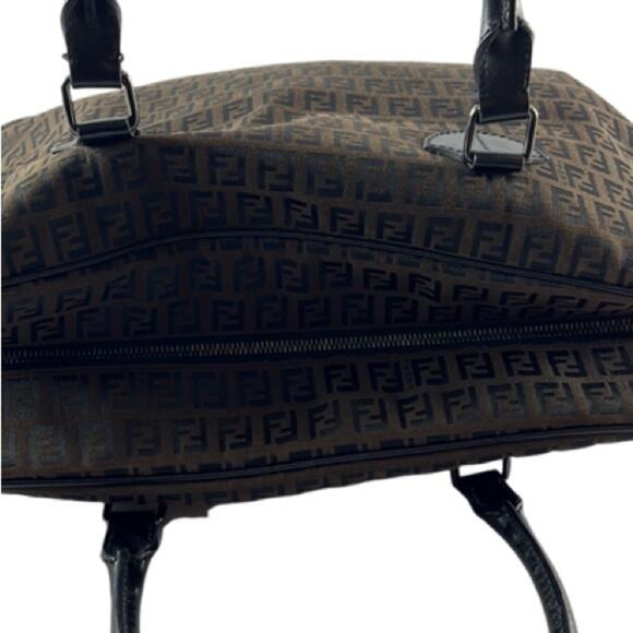 FENDI Brown Zucchino Canvas Briefcase - Picture 12 of 14